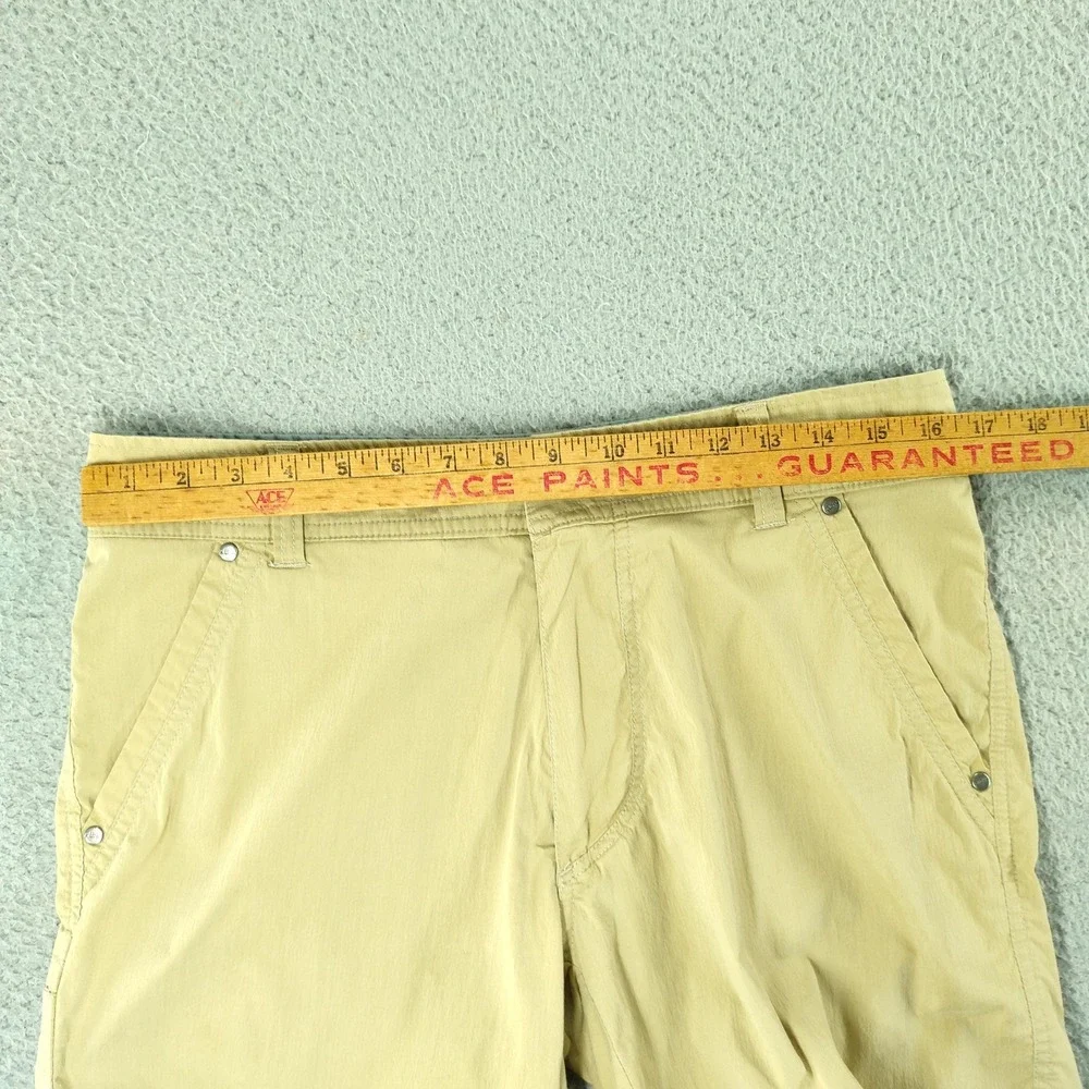 Kuhl Shorts Mens 32 Beige 9 Inch Canvas Stretch Chino Hiking Travel Casual